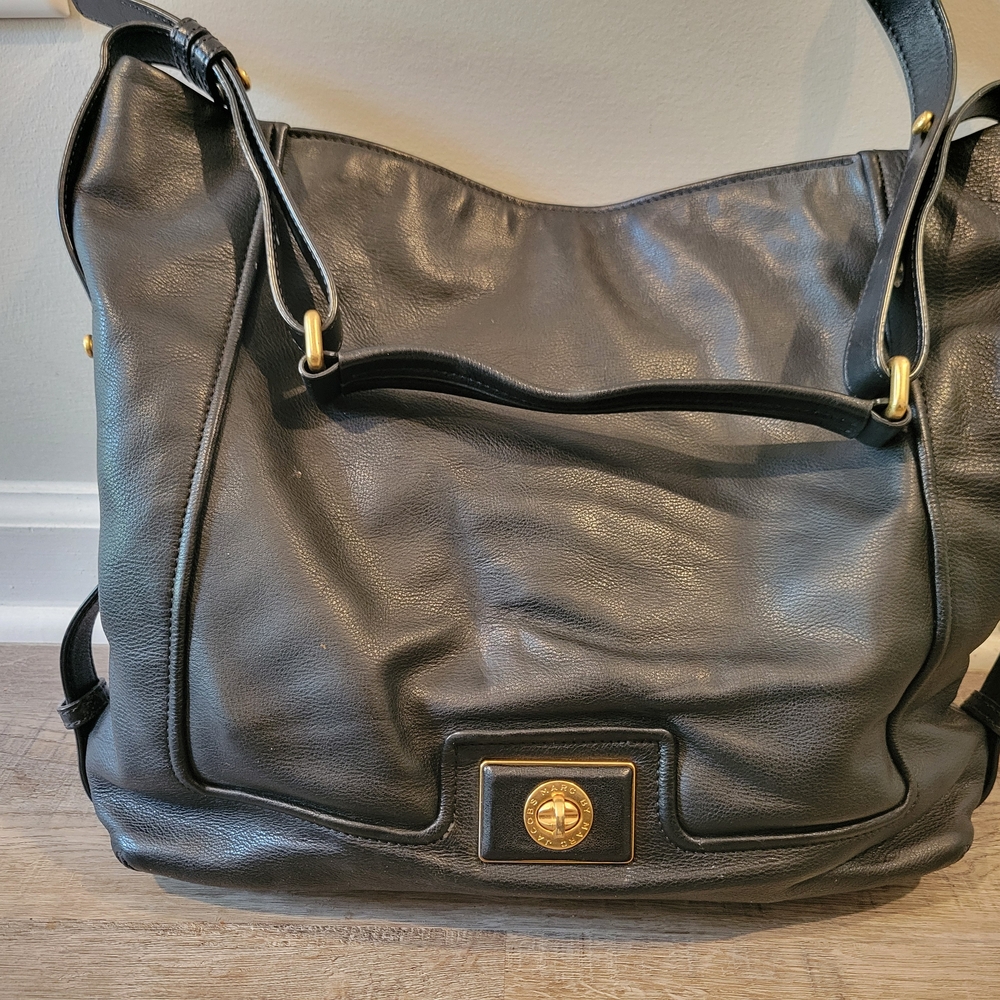 Black Leather Shoulder Bag